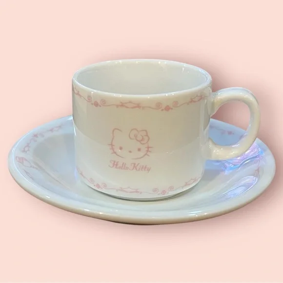 Japan Sanrio Hello Kitty Stackable Espresso Cups & Saucers Set Of 4 (2014)